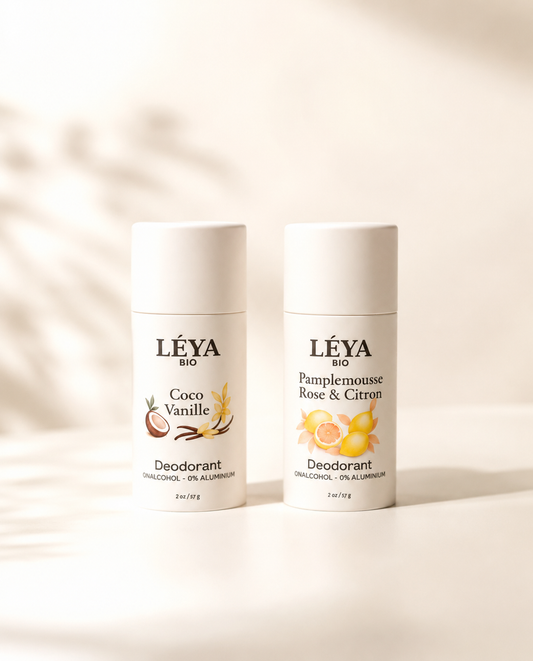 Duo Signature LÉYA BIO – 2 Déodorants Solides Naturels